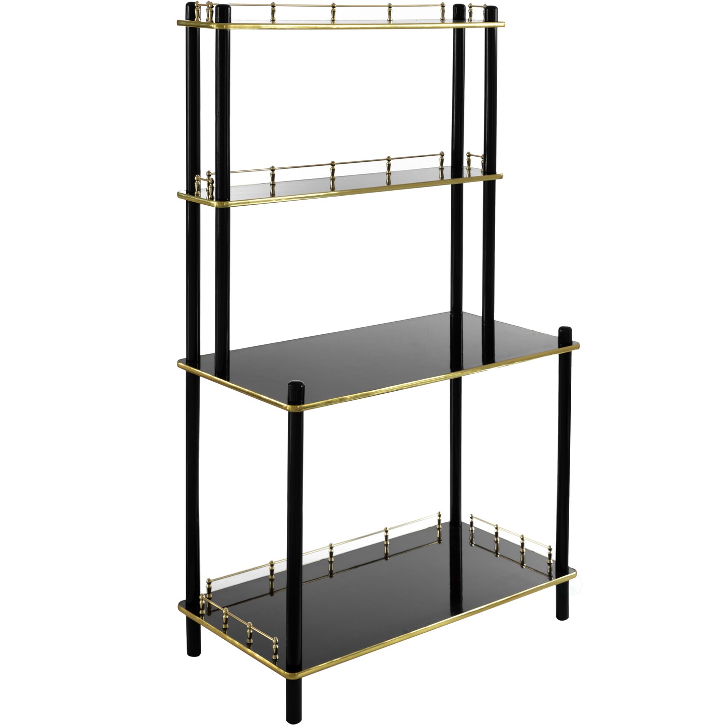 Classy and Elegant 4 Tiered Multifunctional Wooden Open Bar Shelves, Modern Console Table, Coffee Bar Accessories, Coffee Bar Cabinet, Tea Bar and Wine Bar Table