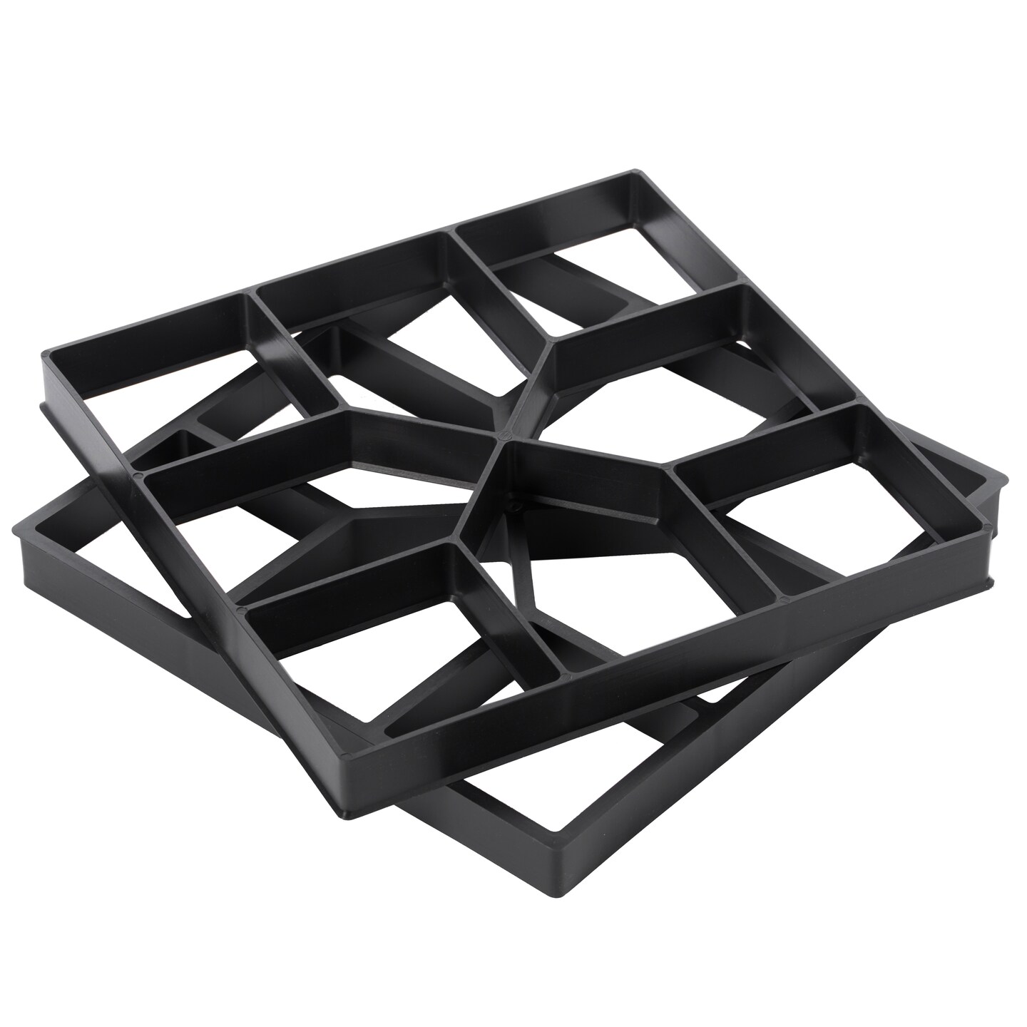 Decorative Pavement Mold Cement Form Stamp Walkway Maker Patio Stepping Stone Pavers Reusable Pathway Mould, 2 Pack