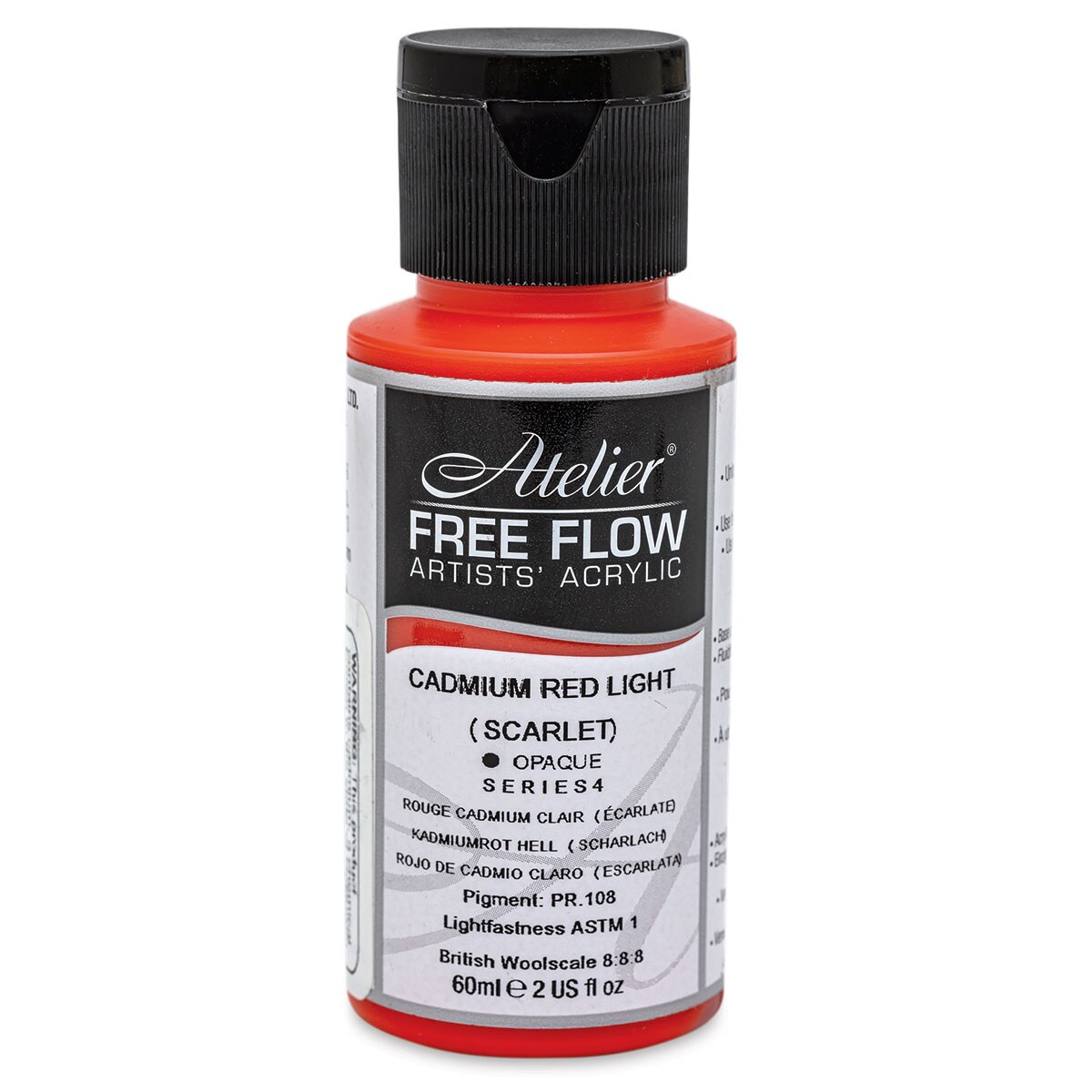 Chroma Atelier Free Flow Acrylic Cadmium Red Light Scarlet, 2oz bottle Michaels