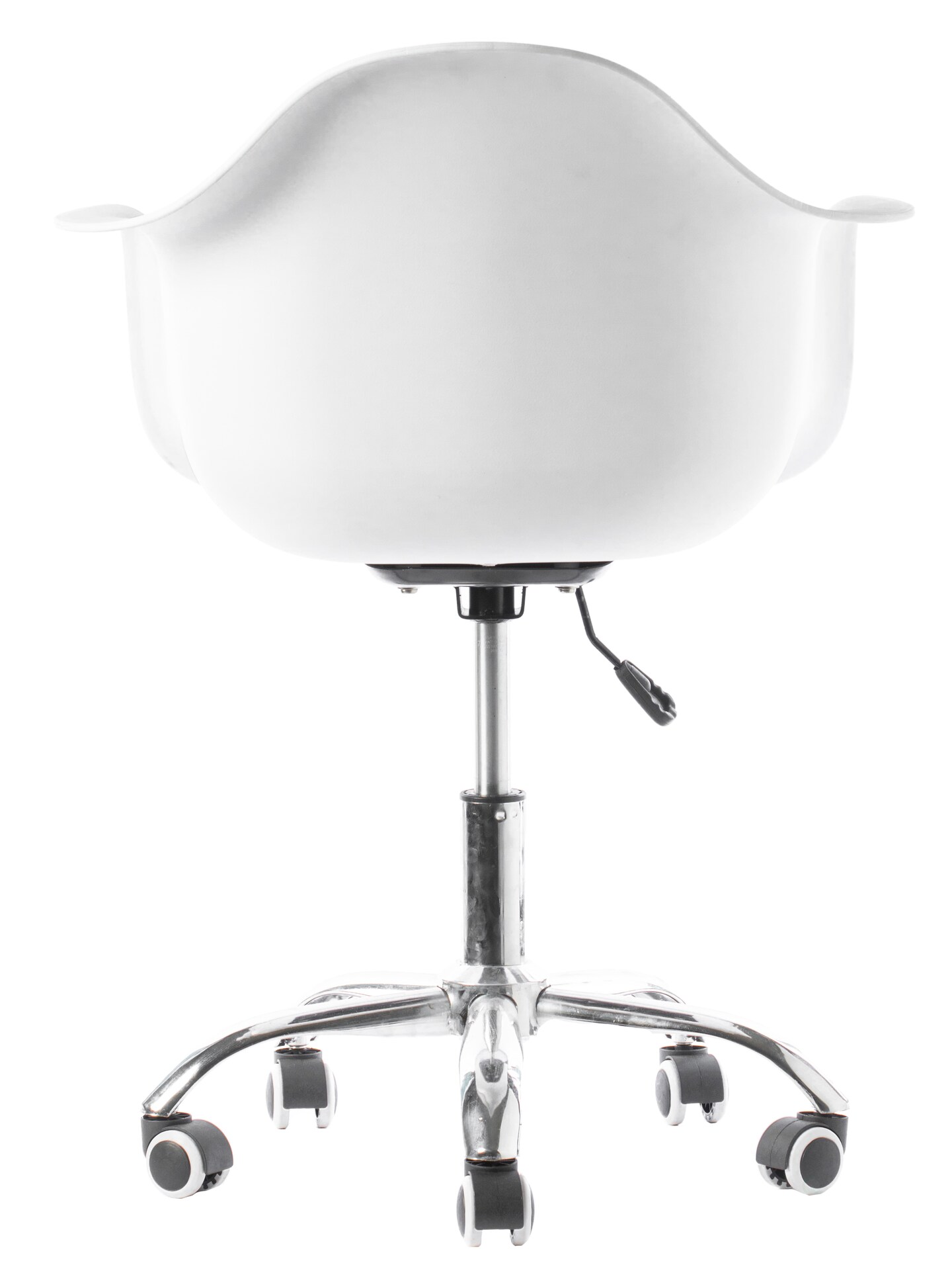 Mid-Century Modern Style Adjustable Swivel Plastic Shell Molded Office Task Chair with Rolling Wheels