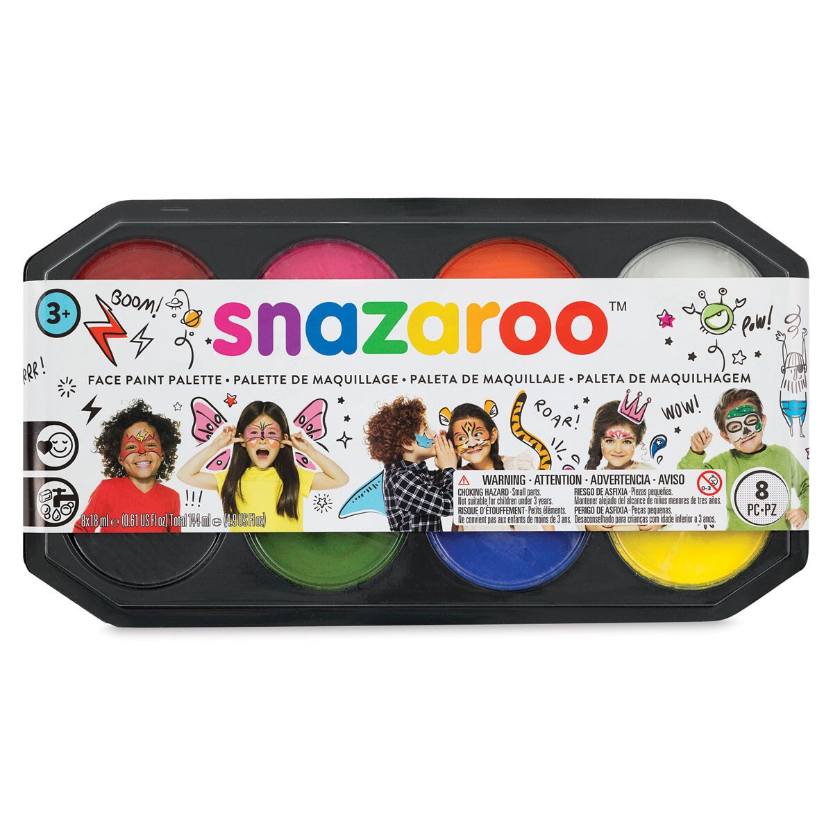 Snazaroo Face Paints - Face Paint Kit, Set of 8