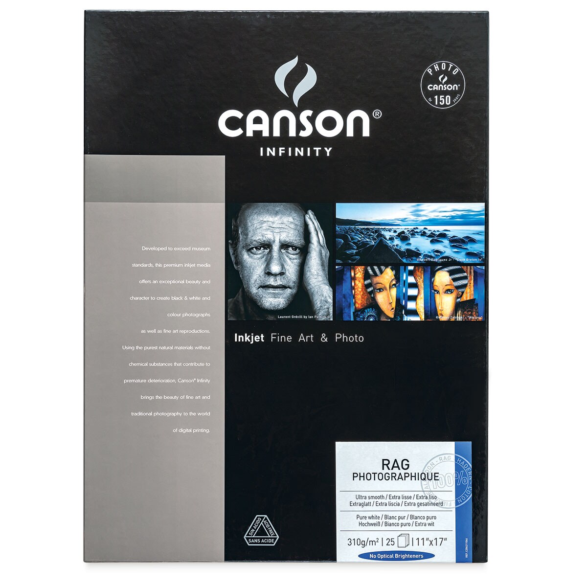 Canson Infinity Rag Photographique - 11&#x22; x 17&#x22;, 210 gsm, Pkg of 25