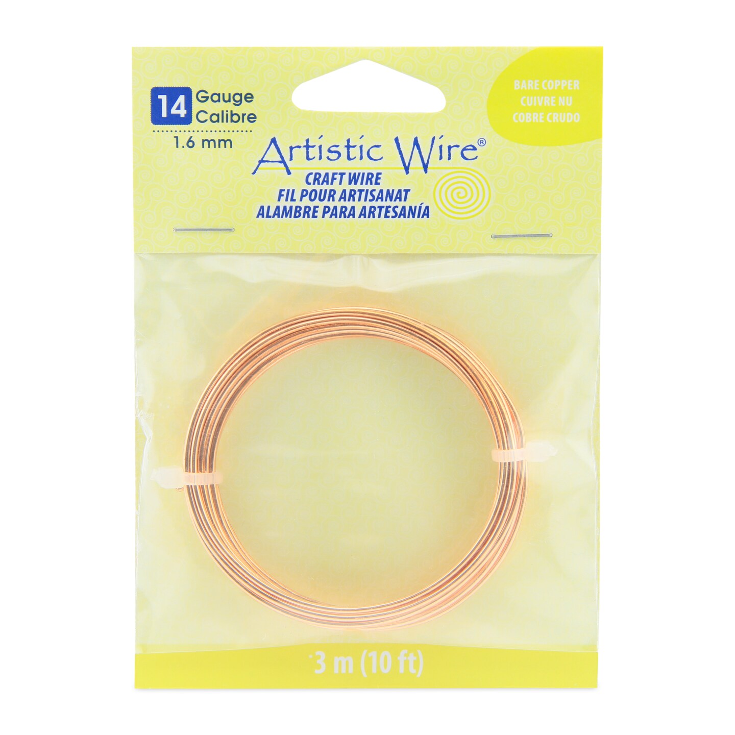 Artistic Wire Colored Copper Craft Wire, 14 Gauge (1.6mm) 10 ft