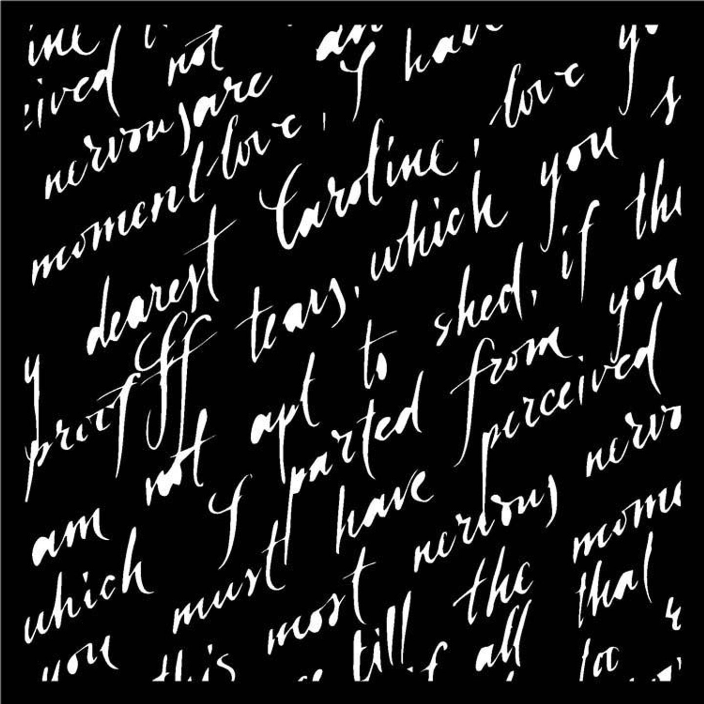 Creative Expressions That Special Touch 6"x 6" Mask - Delicate Script