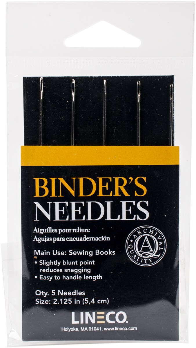 Lineco Book Binder&#x27;s Steel Needles 5/Pkg-2.125&#x22;
