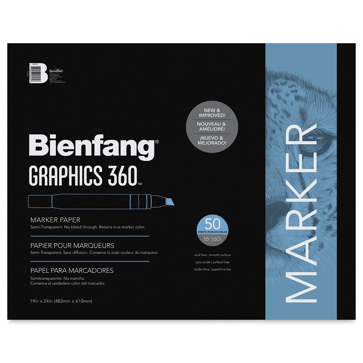 Bienfang Graphics 360 Marker Paper - 19" x 24", 50 Sheets
