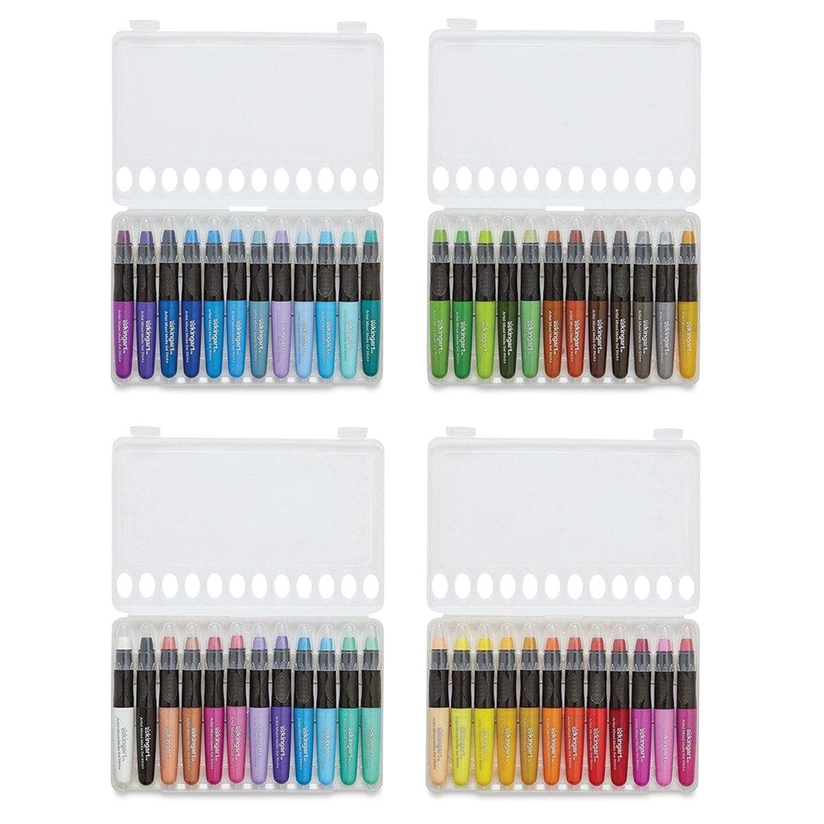 Kingart Mixed Media Gel Sticks - Set of 48, Assorted Colors