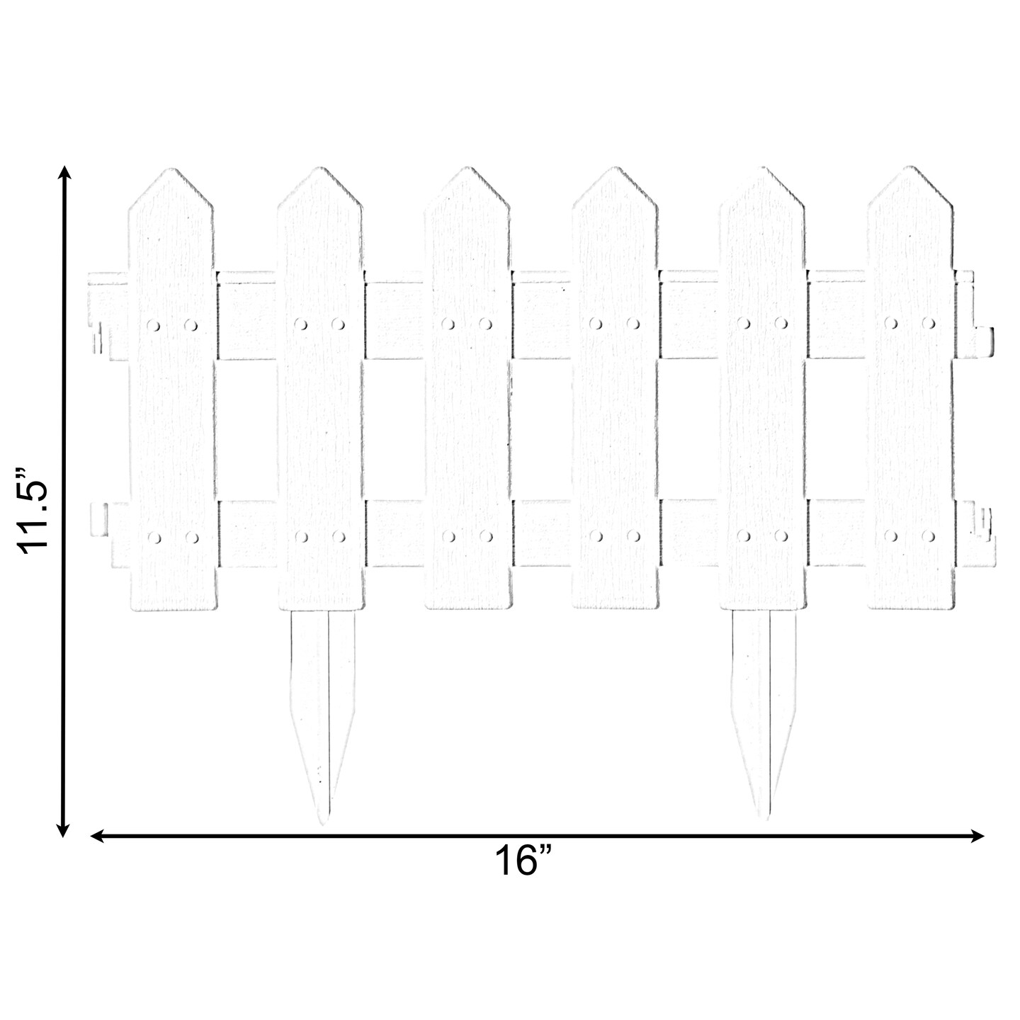 Decorative Garden Ornamental Edging Border Lawn Picket Fence Landscape Path Panels, Pack of 6