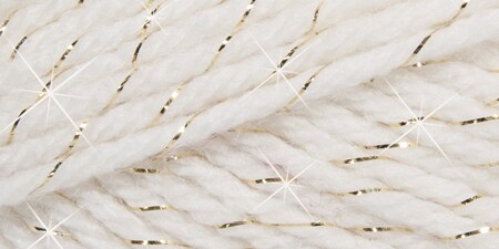 Mary Maxim Starlette Sparkle Yarn-White