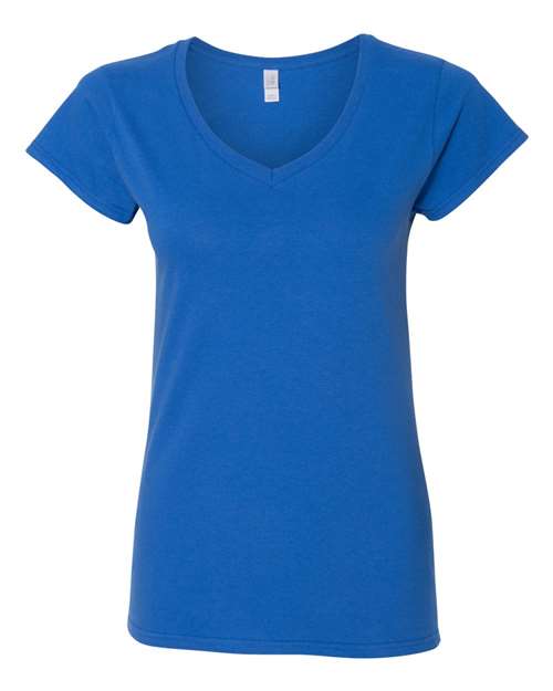 Gildan® Women’s Softstyle V-Neck T Shirt Lightweight Soft & Semi Fitted
