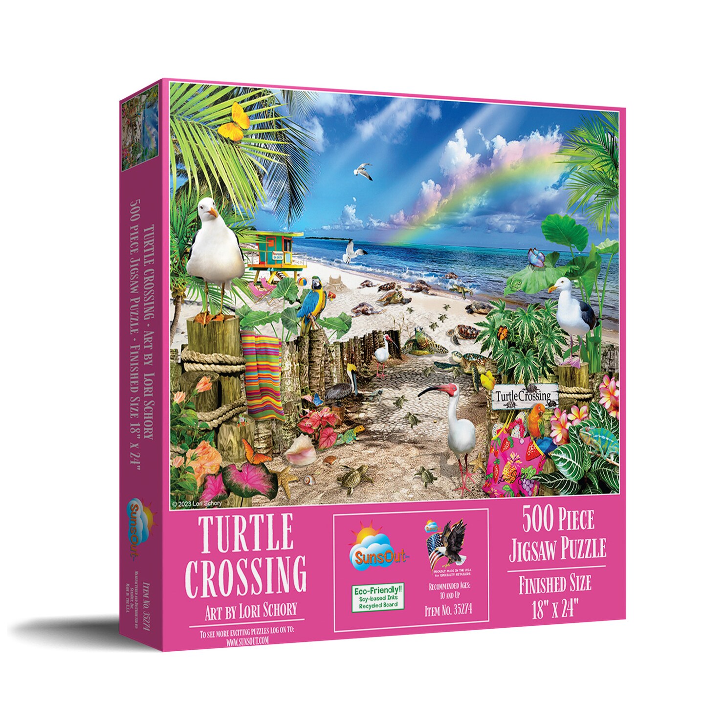 Sunsout Turtle Crossing 500 pc   Jigsaw Puzzle 35274