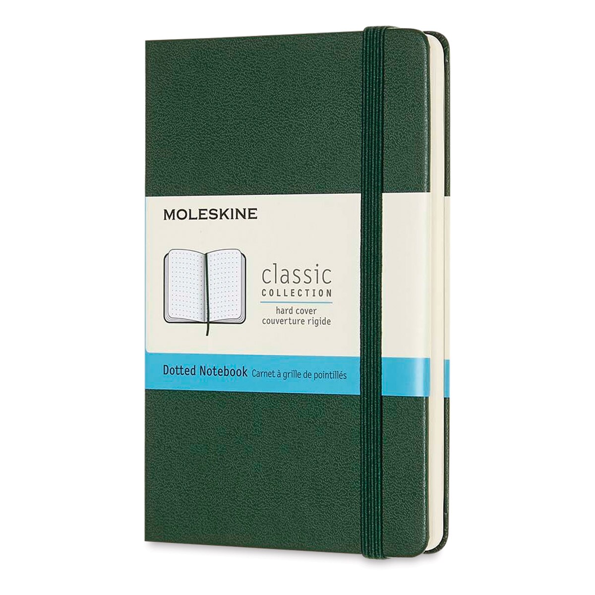 Moleskine Classic Hardcover Notebook - Myrtle Green, Dotted, 5-1/2&#x22; x 3-1/2&#x22;
