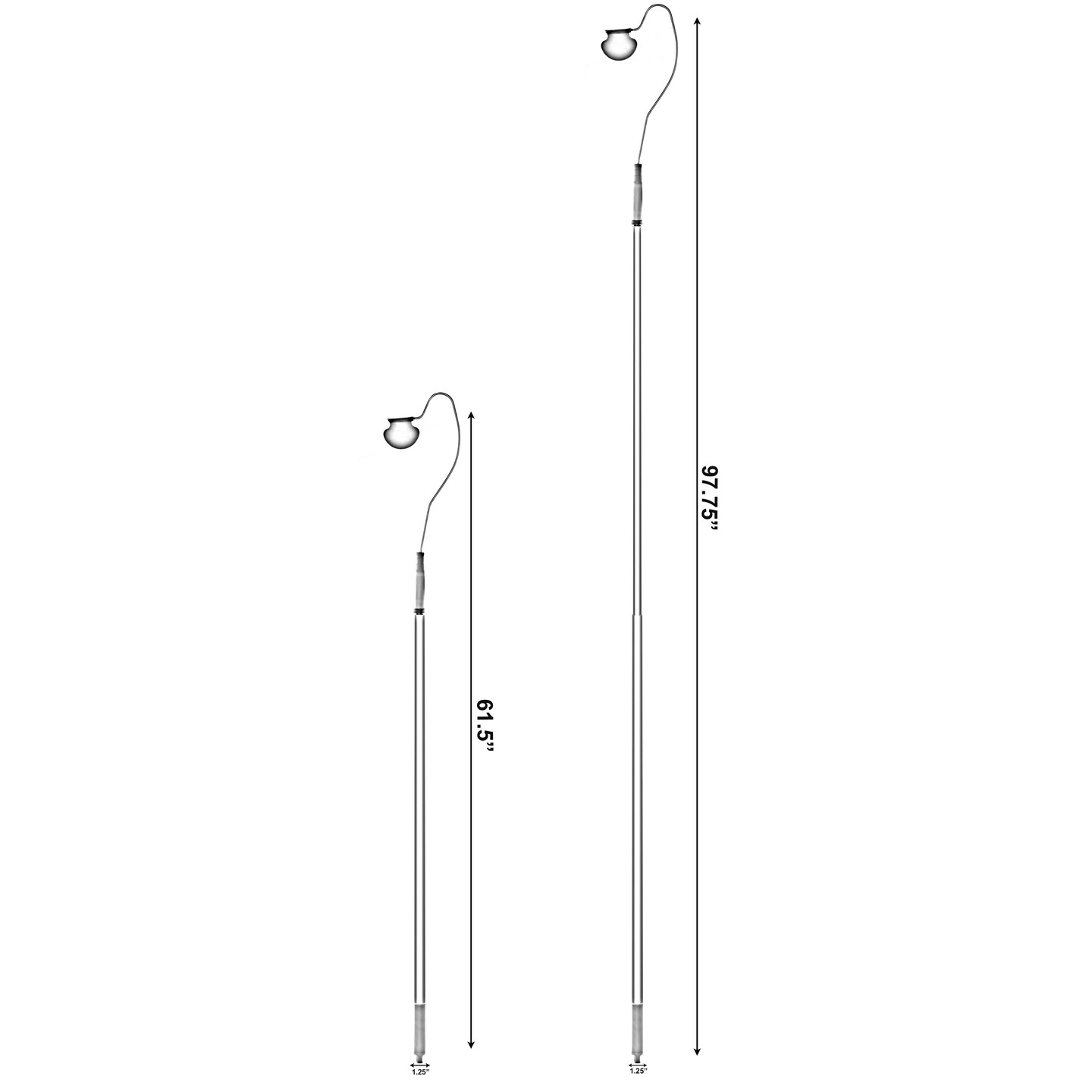 Telescopic Roof Gutter Cleaner Wand with Extendable Pole for Cleaning Leaves &#x26; Debris from the Ground