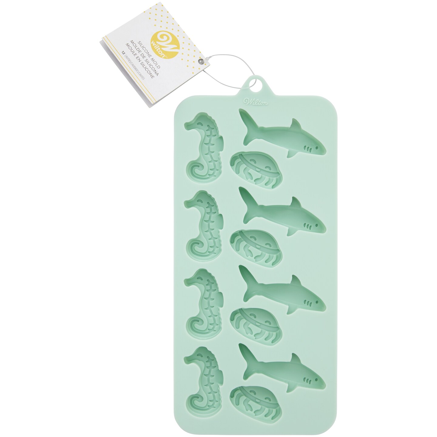 Wilton Silicone Mold-Shark, Jellyfish And Seahorse, 12 Cavity | Michaels