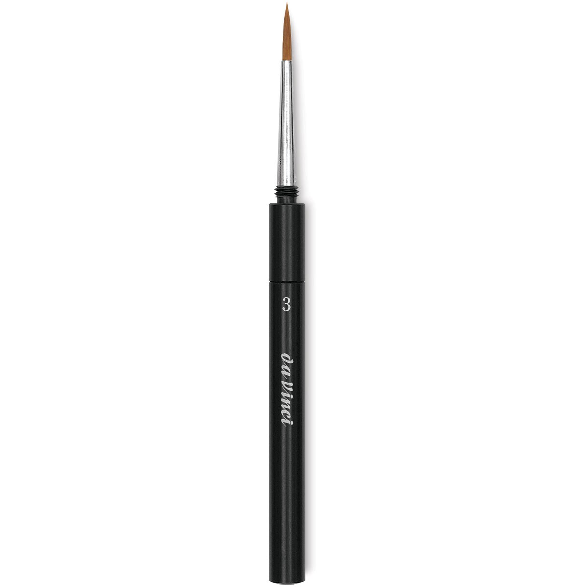 Da Vinci Cosmotop Spin Brush - Travel Brush, Extra Short Handle, Size 3