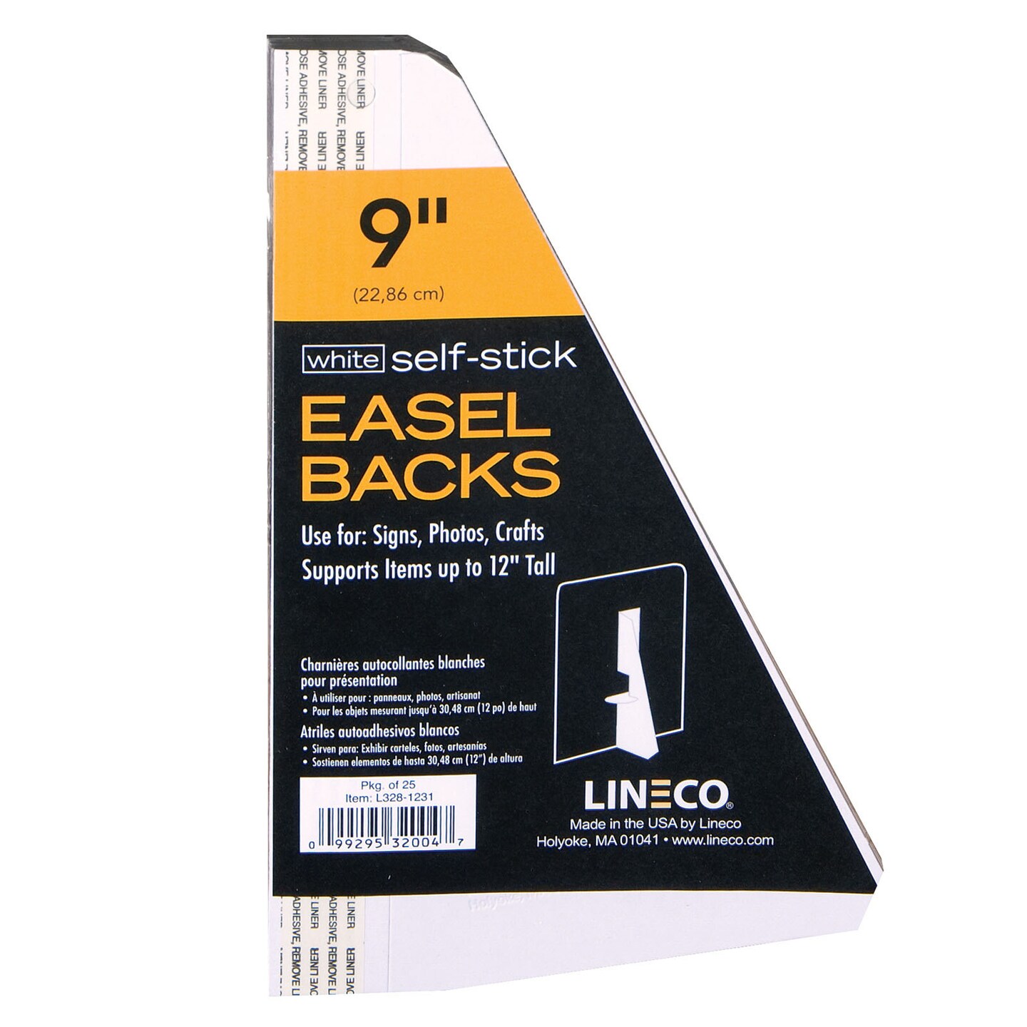 Lineco Self-Stick Chipboard Easel Backs 25/Pkg-White Single