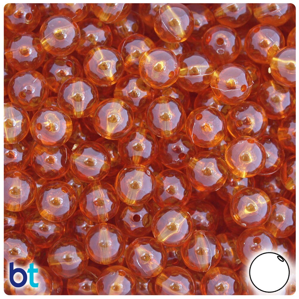 BeadTin Topaz Transparent Spaghetti Beads - 19mm Craft Beads, 150 Pieces For Jewelry Making
