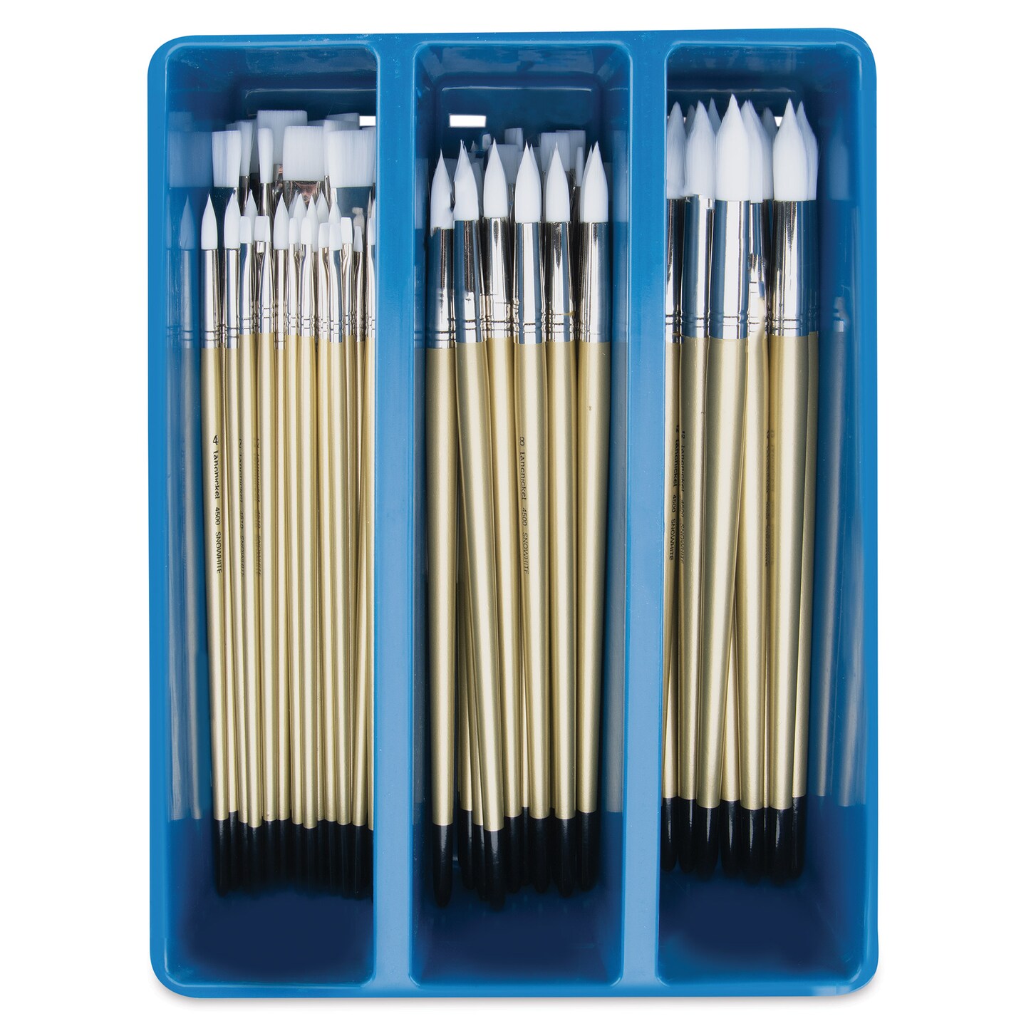 Royal Langnickel Classroom Caddie - Snowhite Rounds and Flats, Set of 72
