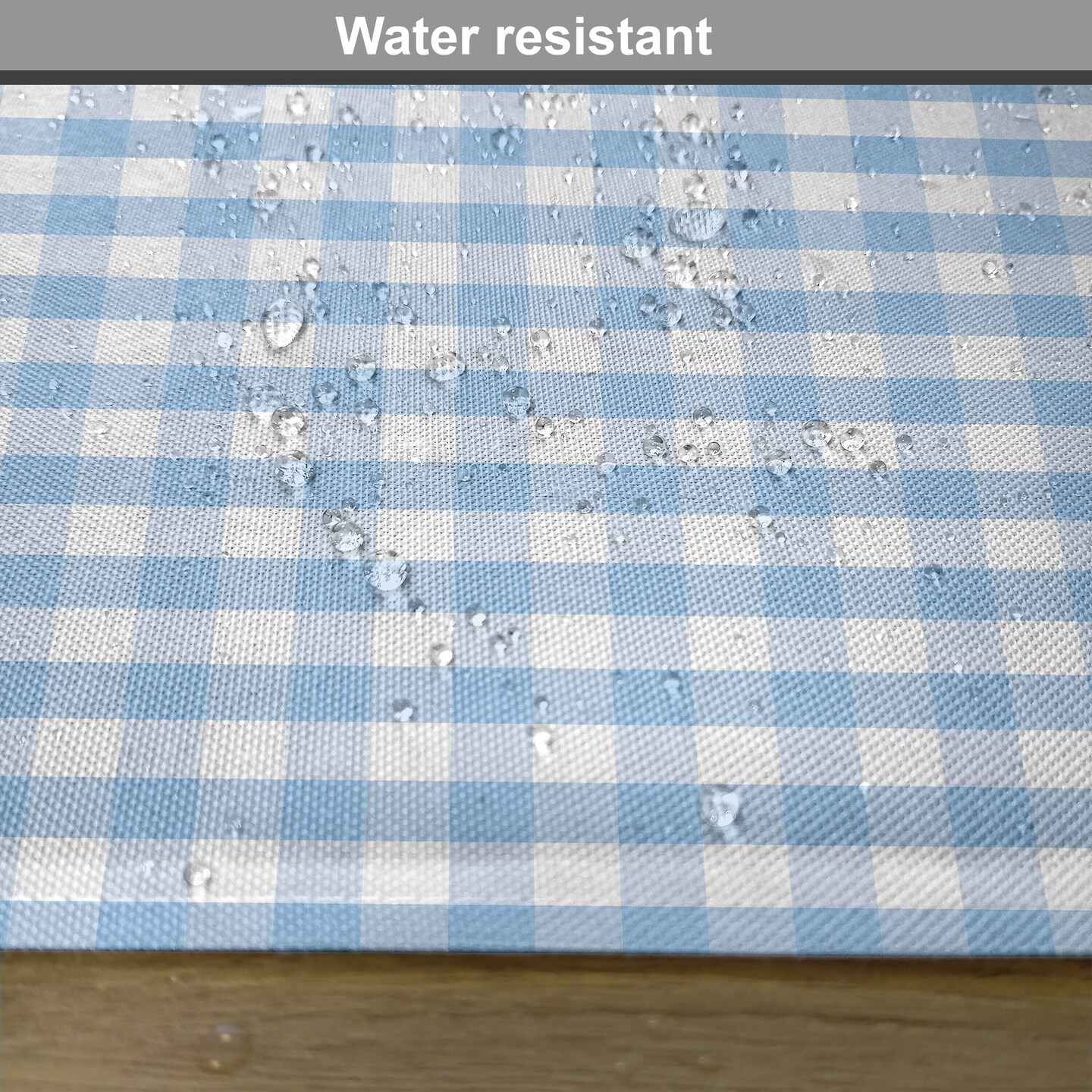 Ambesonne Checkered Place Mats Set of 4, Little Squares and Stripes Pastel Color Gingham Repeating Rows Vintage Tile, Washable Fabric Placemats for Dining Table, Standard Size, Pale Blue White
