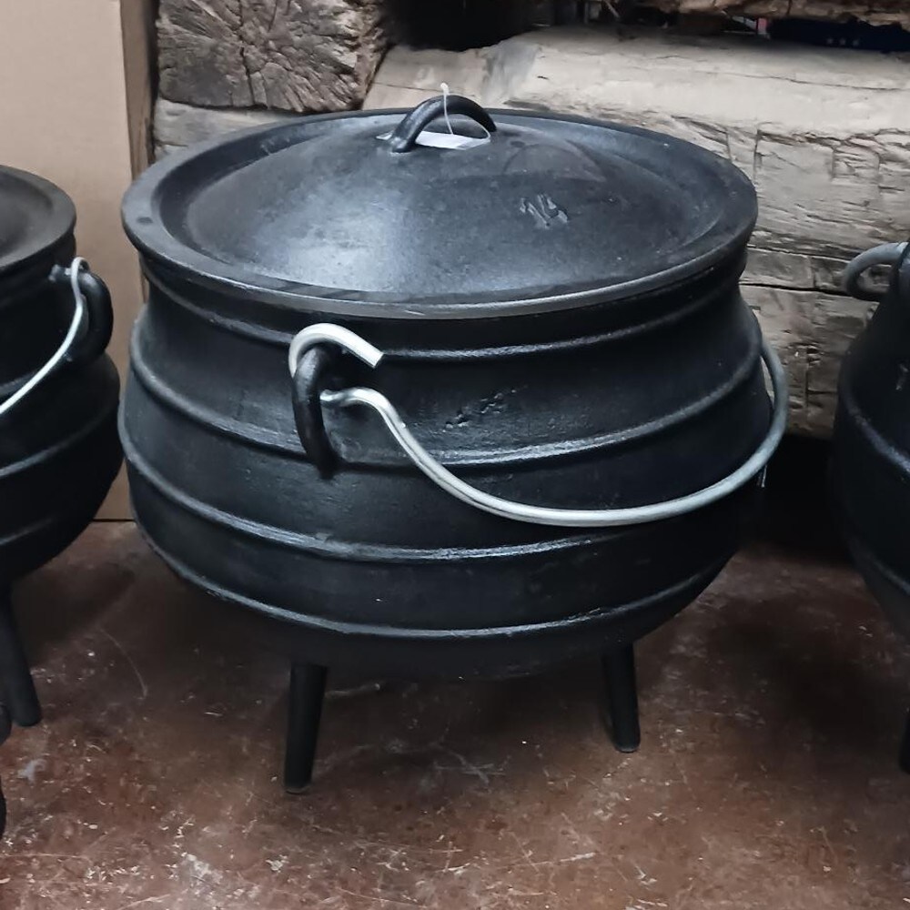 Lehman's Campfire Cooking Kettle Pot - Cast Iron Potjie Dutch Oven