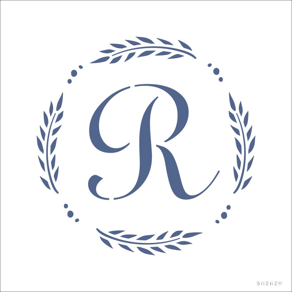 Laurel Monogram Custom Stencil