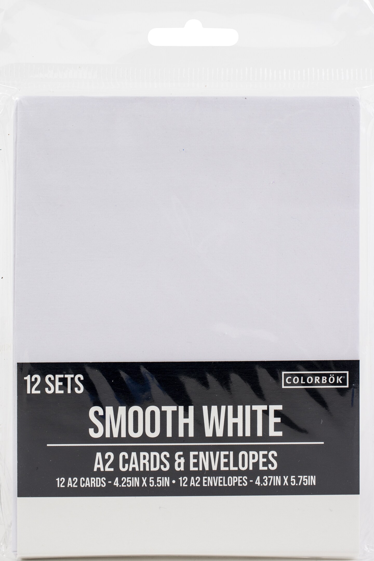 Colorbok A2 Cards W/Envelopes (4.375"X5.75") 12/Pkg-Smooth White | Michaels