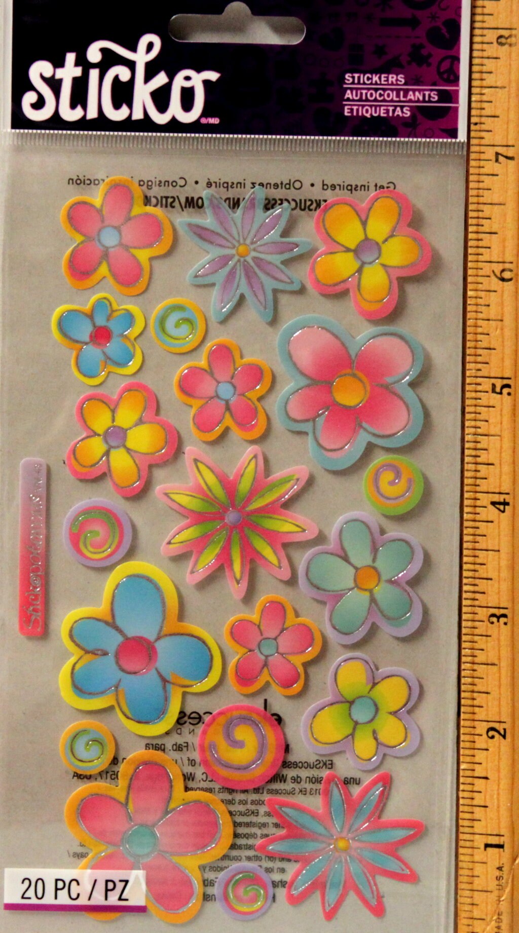 Sticko Vellum Flowers Metallic Stickers | Michaels