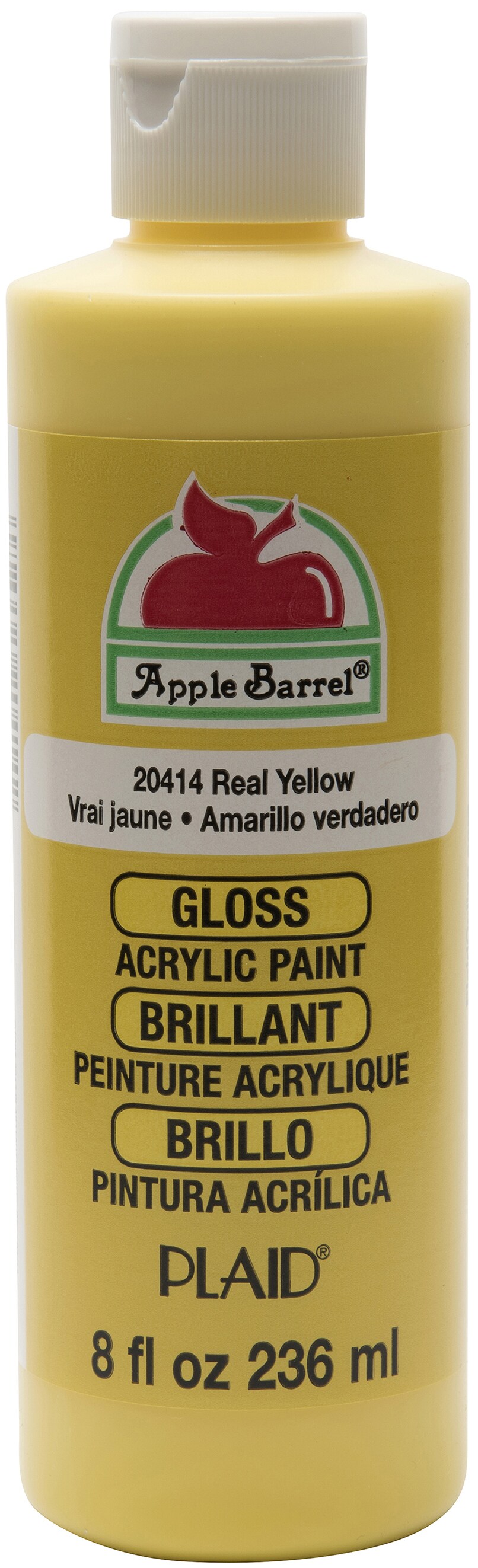 Apple Barrel Gloss Acrylic Paint 8Oz-Real Yellow