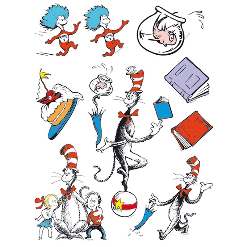 Cat in the Hat&#x2122; Characters Window Clings, 1 Sheet