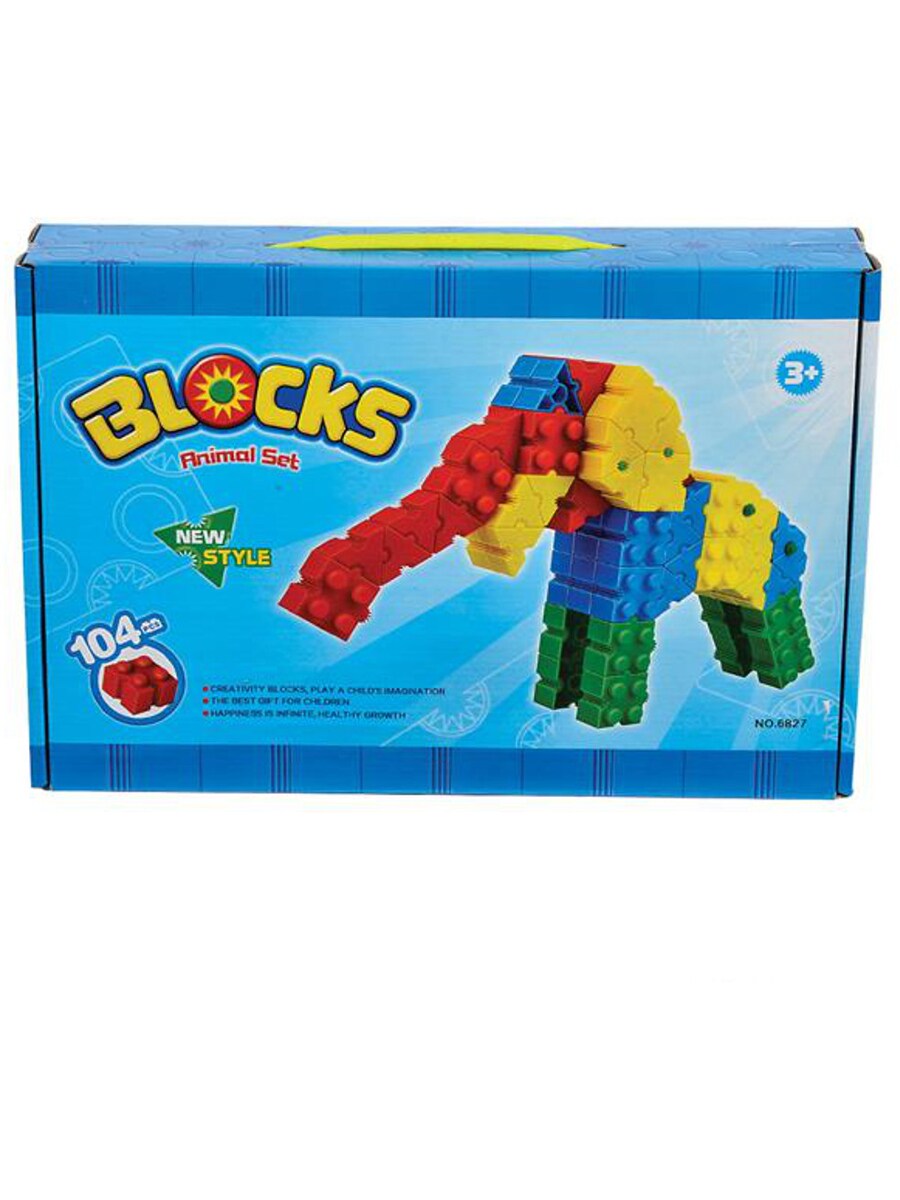 104pc Elephant Playset Creative Big Brick Adventure Planet Block Toy