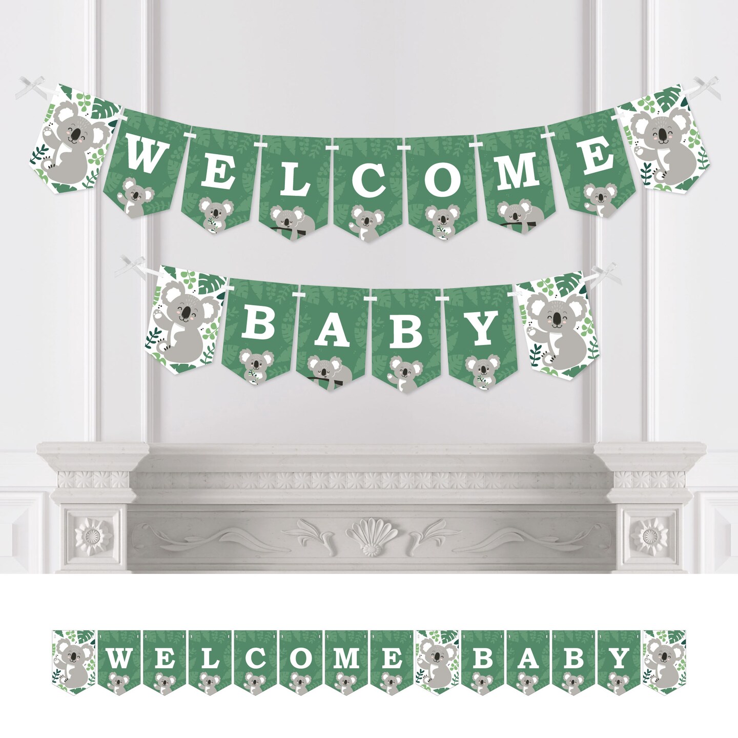 Big Dot of Happiness Koala Cutie Bear Baby Shower Bunting Banner