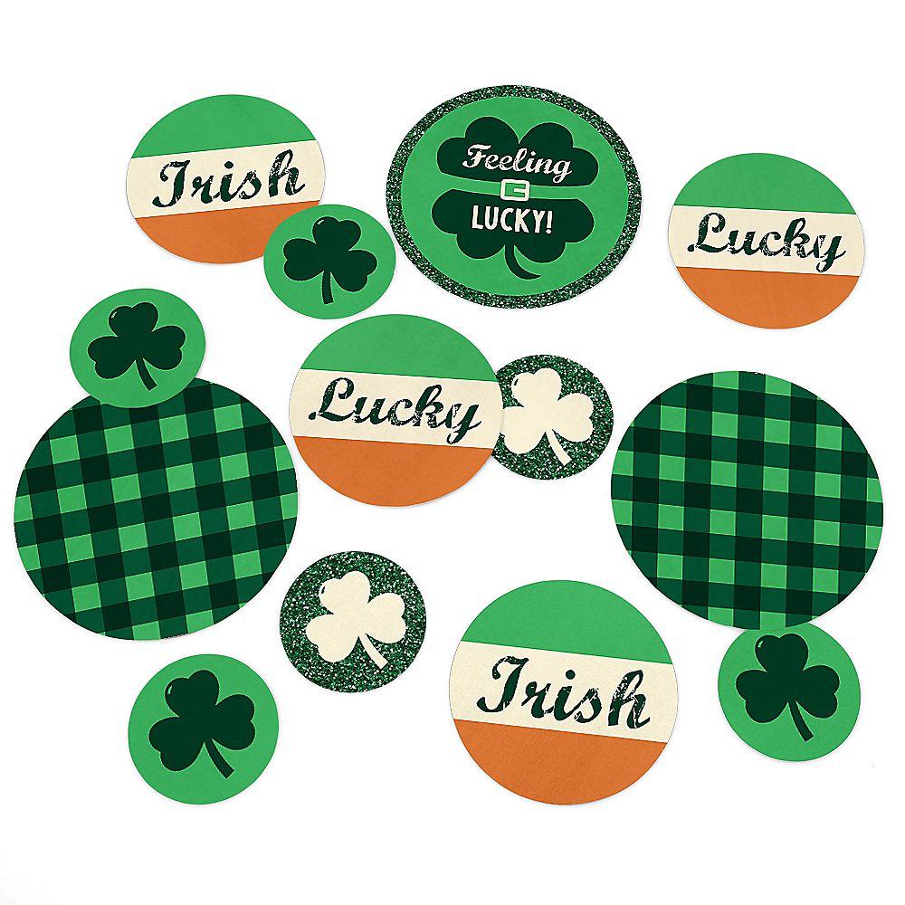 Big Dot of Happiness St. Patrick&#x27;s Day - Saint Paddy&#x27;s Day Party Giant Circle Confetti - Holiday Party Decorations - Large Confetti 27 Count