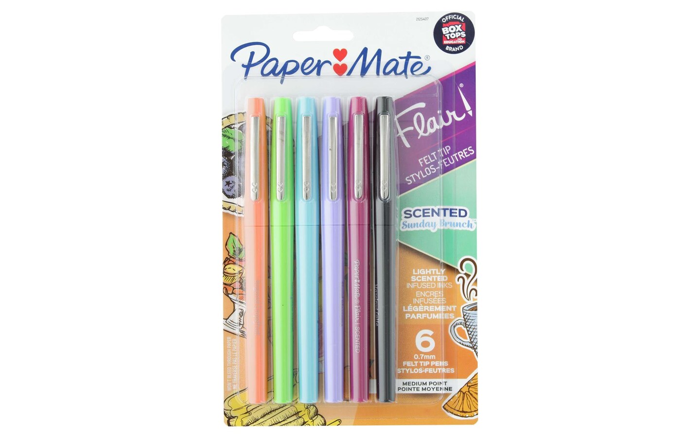 Paper Mate Flair Med Pt Scented Sunday Brunch 6pc