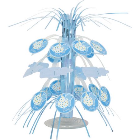 1 Baby Boy Stork Cascade Centerpiece