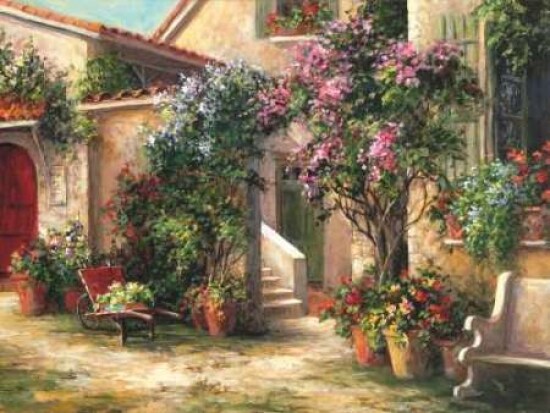 Garden Courtyard Poster Print by Art Fronckowiak - Item # VARPDXF370D