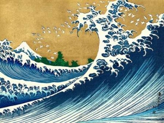 The Big Wave-from 100 views of Mt. Fuji Poster Print by  Hokusai - Item # VARPDX3HK1613