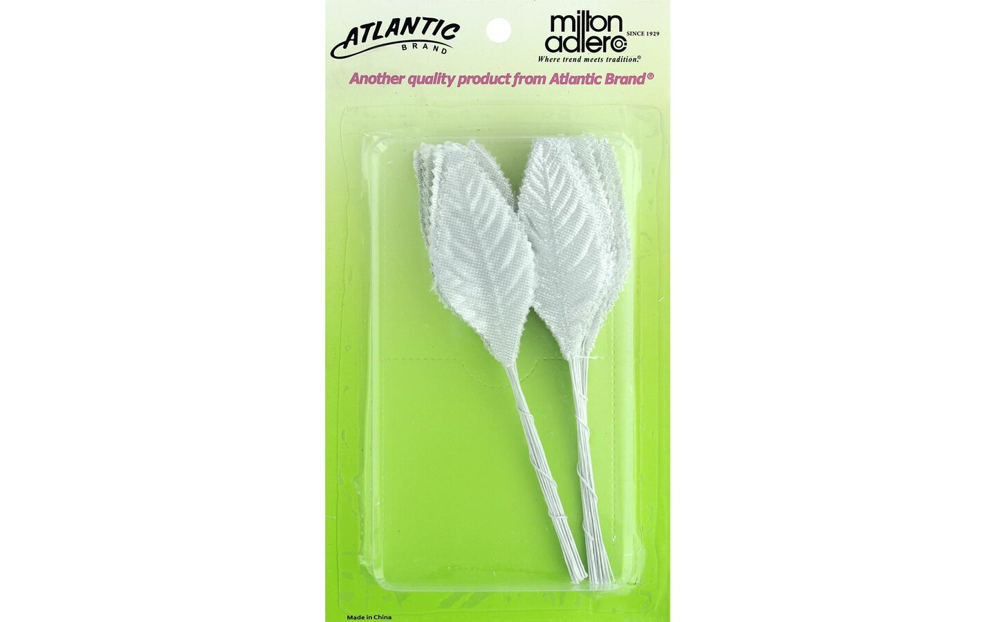 Atlantic Corsage 3&#x22; Leaves 50/pk Silver