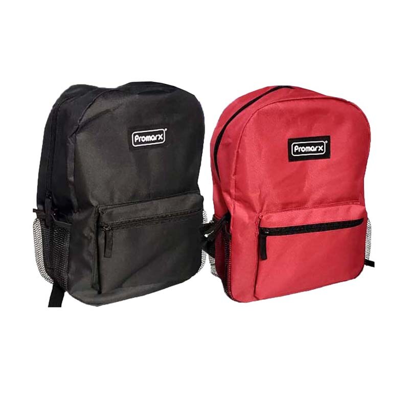 Back Pack, 16&#x22; with 2 Side Mesh Pockets, Assorted Colors, Pack of 2