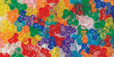 The Beadery 825V029 11mm Tri-Bead, Multi, 900-Piece Per Bag