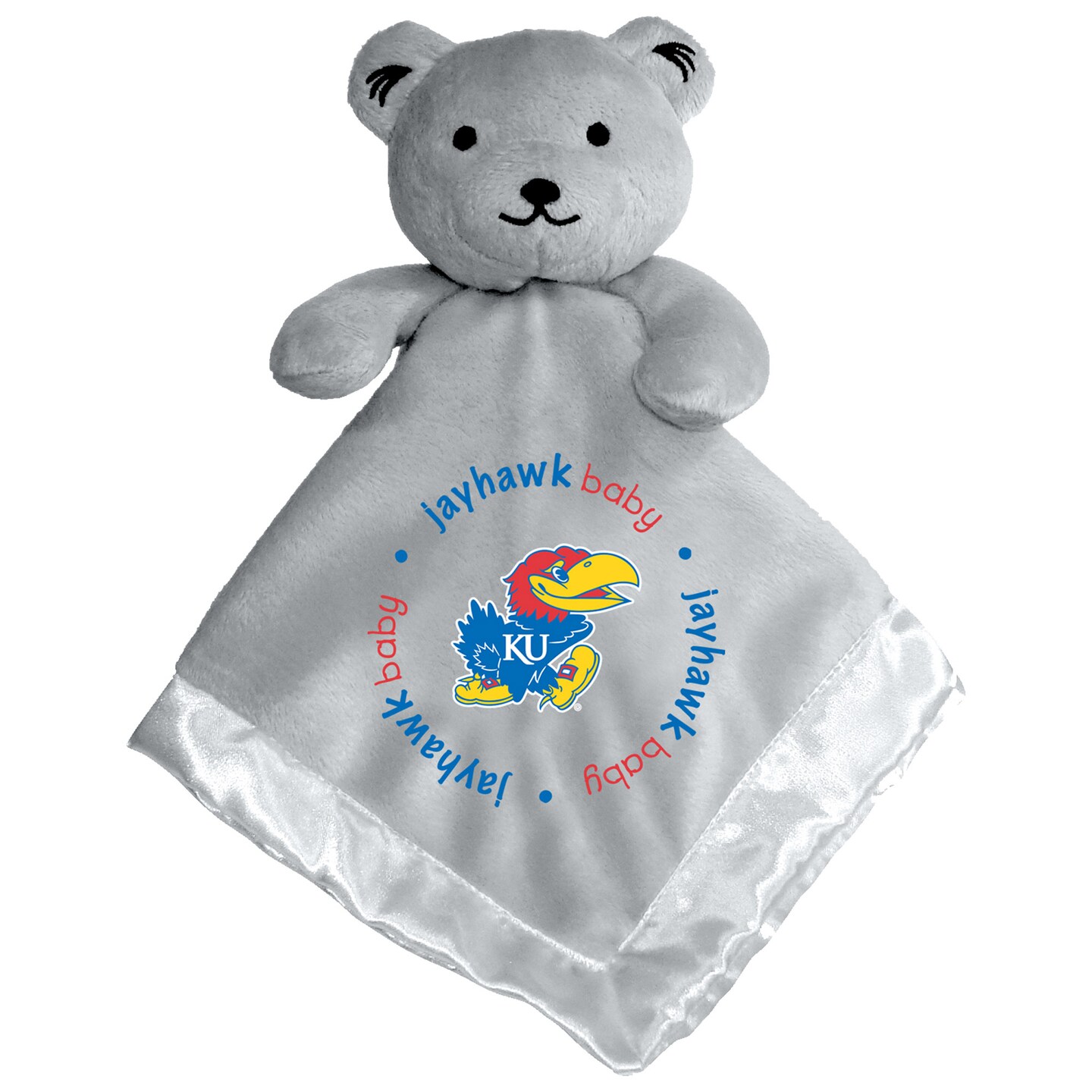 BabyFanatic Gray Security Bear - NCAA Kansas Jayhawks - Officially Licensed Snuggle Buddy