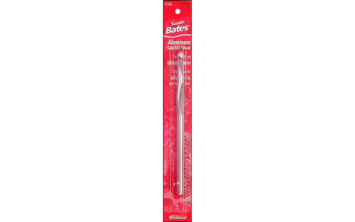 Susan Bates Silvalume Crochet Hook L