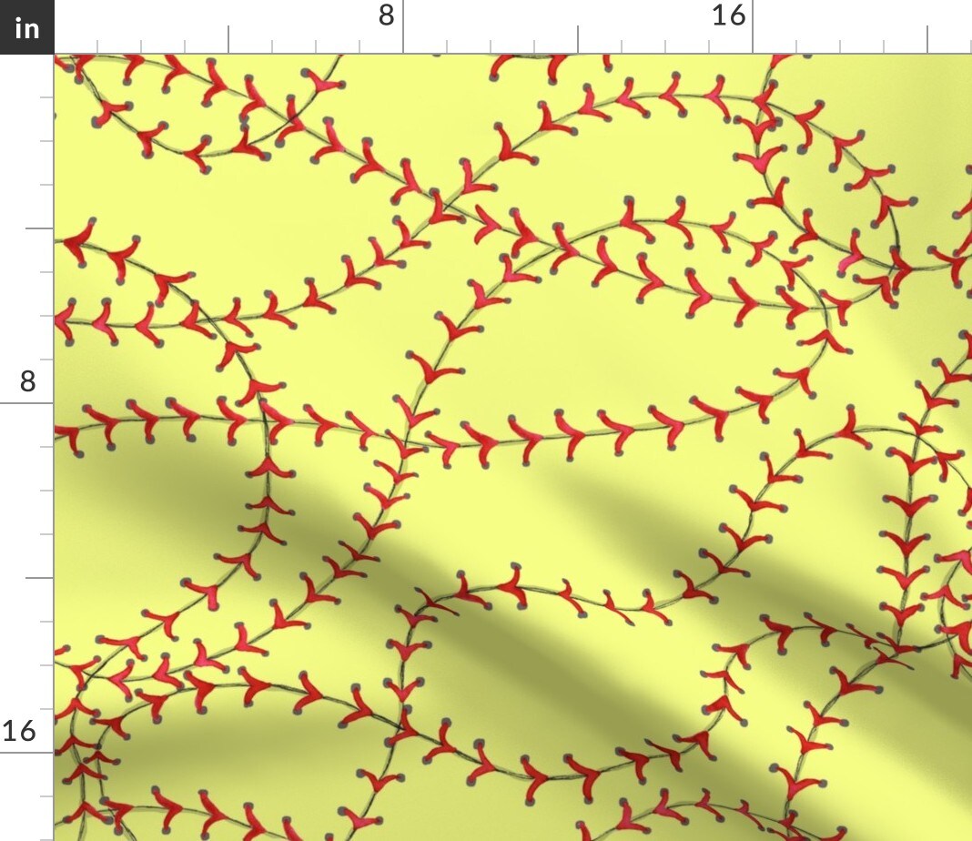 Softball Girls Sports Abstract Custom Printed Fabric by Spoonflower Various Fabrics by the Yard or Fat Quarter