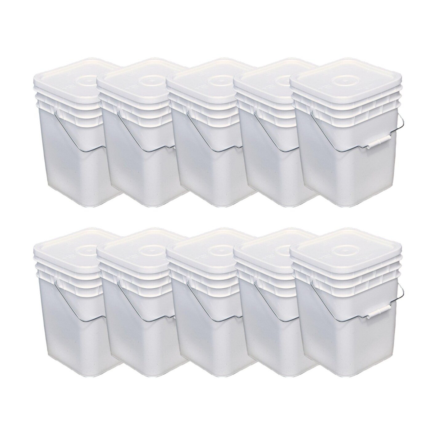 Plastic food storage discount buckets with lids