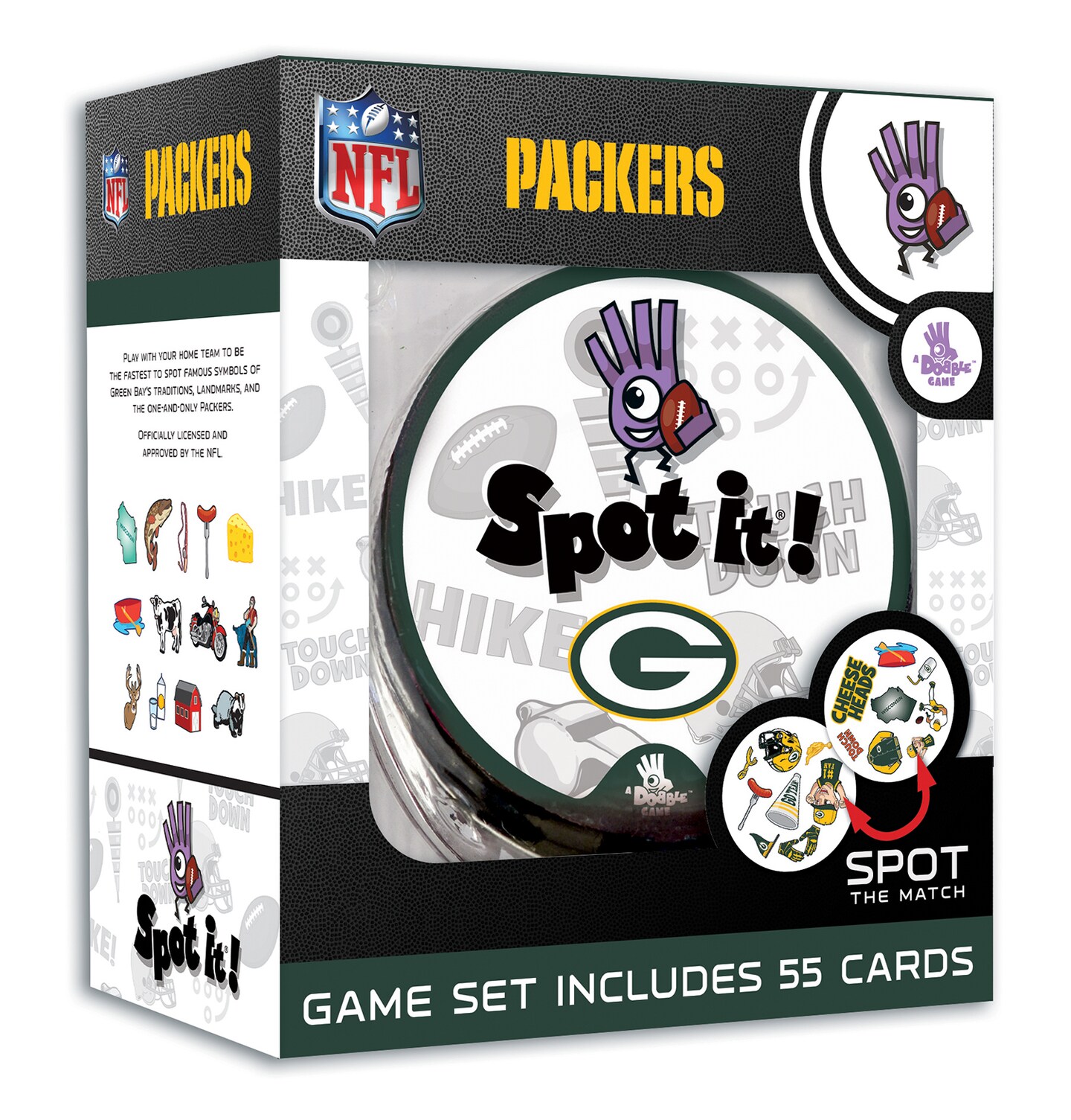 MasterPieces Officially Licensed NFL Green Bay Packers Spot It Game for  Kids and Adults
