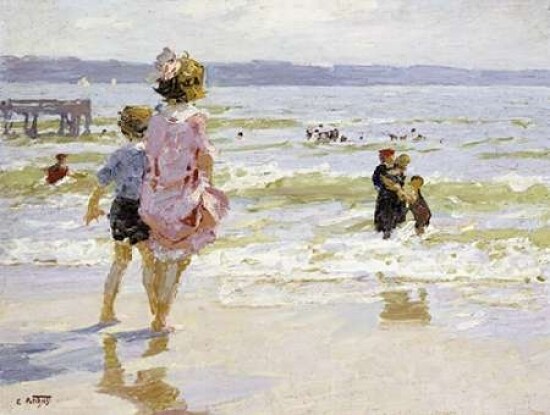 At The Seashore Poster Print by Edward Henry Potthast - Item # VARPDX268407