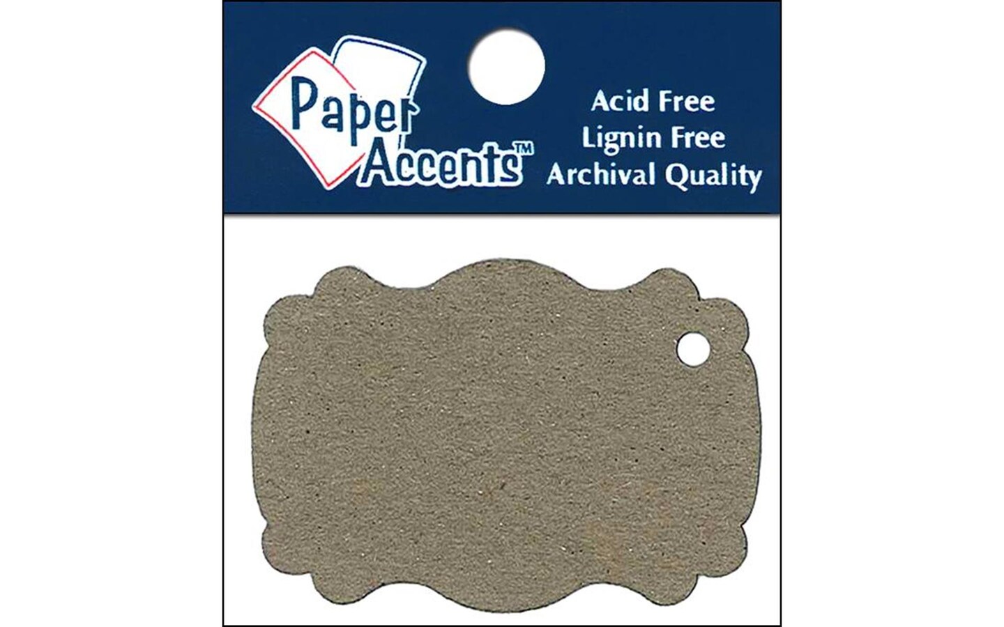 Chip Shape Tag 12pc Marquee #1 Natural