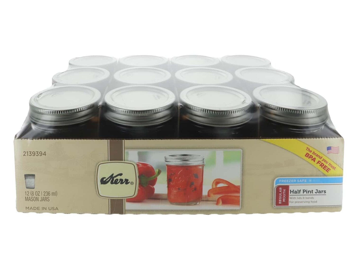 Kerr Jars Regular Mouth Half Pint 12 pc
