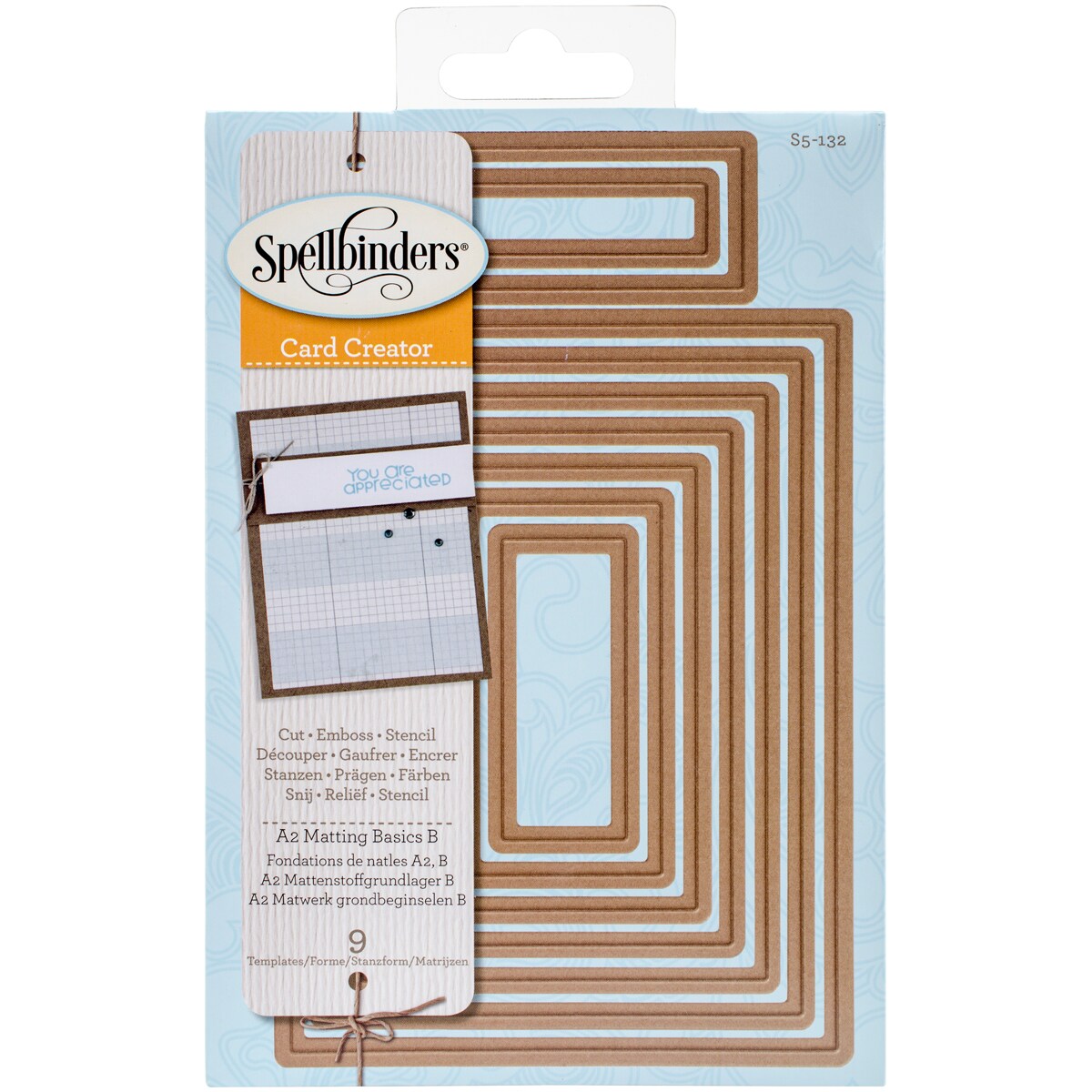 Spellbinders Nestabilities A2 Card Creator Dies-Matting Basics B