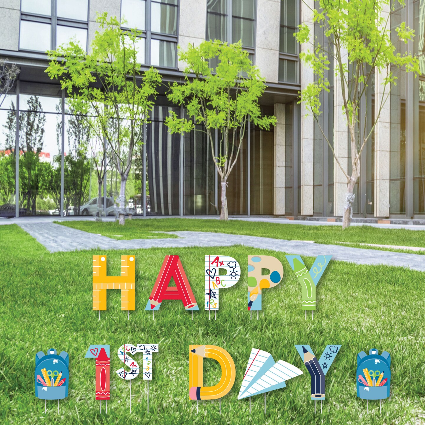 Big Dot of Happiness First Day of School Yard Sign Outdoor Lawn