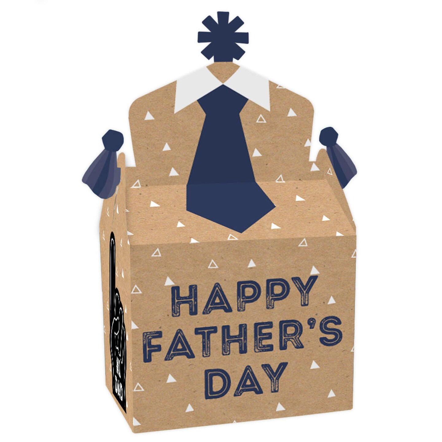 Big Dot of Happiness My Dad is Rad - Treat Box Party Favors - Father's Day Party Goodie Gable Boxes - Set of 12